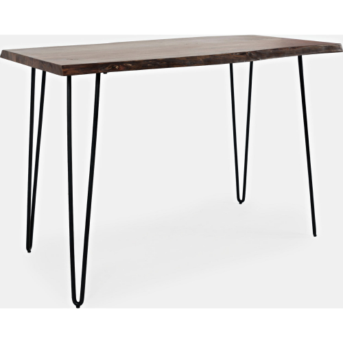 Nature's Edge 52" Counter Dining Table in Live Edge Chestnut on Iron Hairpin Legs